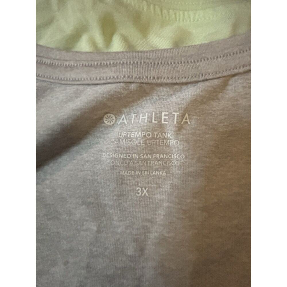 Athleta With Ease Muscle Tank & Uptempo Tank **LOT OF 2** Green & Gray 3X Active - Picture 10 of 11